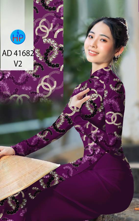 Vải Áo Dài Hoa Văn Chanel AD 41682 14